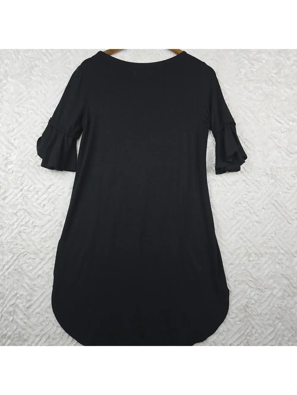 Max Studio Women’s Black 3/4 Bell Sleeve Casual Swing Dress Size XS - Picture 4 of 7
